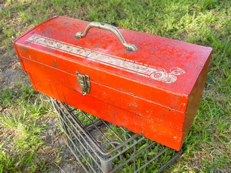 vintage metal box with holes|vintage metal tool boxes.